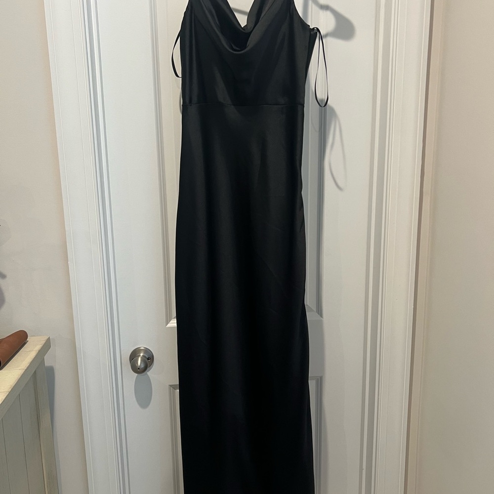 Revelry Black Cowl Neck Maxi Dress